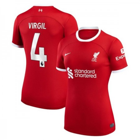 Liverpool 2023-24 Virgil 4 Domácí - Dámské Fotbalové Dresy (S/S) Liverpool 2023-24 Virgil 4 Domácí - Dámské Fotbalové Dresy (S/S)